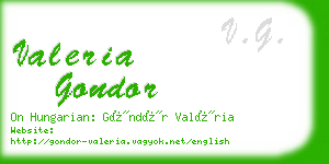 valeria gondor business card